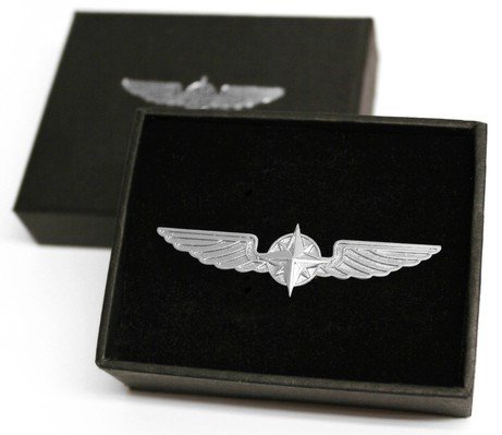 Pin Badge Pilot Wings Small Silver color